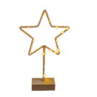 Metal-star with Jute decoration & LED,