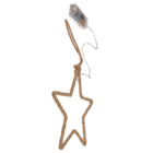 Metal star with jute decoration & LED,