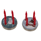 Mini corona d'Avvento, 4 mini candele con base