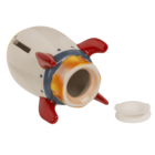 Money box, Rocket, 12.5 x 7 cm, ceramic,