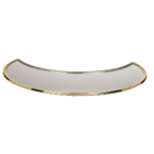 Moon shaped mirror, with golden metal frame,