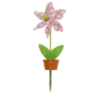 Moulin à vent multicolore dans un pot à plantes