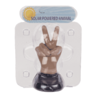 Movable figure, Peace Sign, with solar cell,