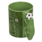 Mug, football, with spinner handle,