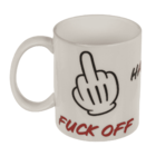 Mug, Fuck Off, en céramique, 8 x 10 cm,