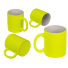 Mug, Neon Yellow, made of stoneware, 9 x 8.5 cm,