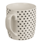 Mug, noir/blanc, env. 8,5 x 9,2 cm, en New Bone