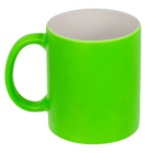 Mug, vert néon, en faience, 9 x 8,5 cm,