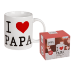Mug en faience, I love Papa,