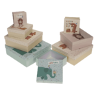 Multicoloured gift boxes, Birthday animals,