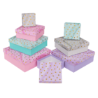 Multicoloured gift boxes, Golden Dots,