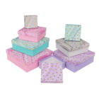 Multicoloured gift boxes, Golden Dots,