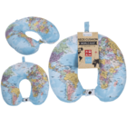 Neck cushion with micro pellet filling, World Map,