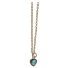 Necklace, with glass crystal in heart shape,