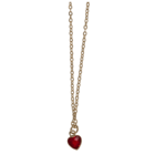 Necklace, with glass crystal in heart shape,