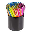 Neon coloured metall pen with Swarovski stone,
