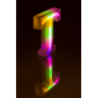 Neon-Leuchtbuchstabe, T, Höhe:16 cm,