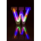 Neon-Leuchtbuchstabe, W, Höhe:16 cm,