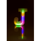 Neon Light Letter; J, Height: 16 cm, for
