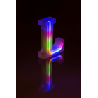 Neon Light Letter, L, Height: 16 cm, for