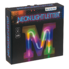 Neon Light Letter, M, Height: 16 cm, for