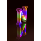 Neon Light Letter, N, Height: 16 cm, for