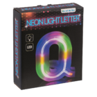 Neon Light Letter, Q, Height: 16 cm, for