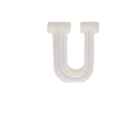 Neon Light Letter, U, Height: 16 cm, for