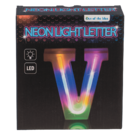 Neon Light Letter; V, Height: 16 cm, for