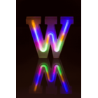 Neon Light Letter; W, Height: 16 cm, for