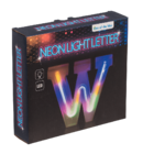 Neon Light Letter; W, Height: 16 cm, for