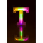 Neon Light Letter,T, Height: 16 cm, for