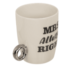 New Bone China-Becher, Mr Right & Mrs Always Right