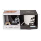 New bone China-mug, Mr Right & Mrs Always Right
