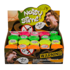 Noisy slime in plastic tin,