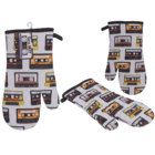 Oven mitt, cassettes, 17 x 32 cm,