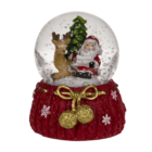 Palla di neve con renna & Babbo Natale,