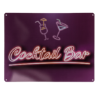 Panneau en métal, Cocktail Bar, environ 30 x 40 cm