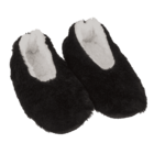 Pantuflas de peluche con piel sintética