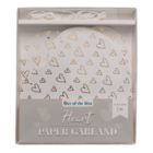 Paper garland, heart, ca. 12 cm, L: 2 m