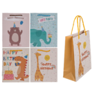 Paper gift bag, Birthday animals,