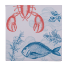 Paper napkins; Seafood, ca. 33 x 33 cm,