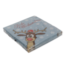 Papier-Servietten, Funny Deer - Frohe Weihnachten,