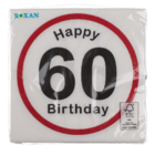 Papier-Servietten, Happy Birthday - 60,