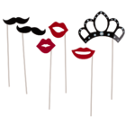 Party photo accessories on stick (Moustache,