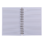 Pastel colored spiral bound journal notebook,