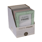 Pastel-Coloured Plastic Photo Frame in Wooden,
