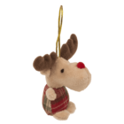 Peluche de Noël avec ruban de suspension, 8 cm