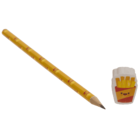 Pencil with eraser, Fast Food,