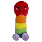 Pene de peluche, arco iris, 30 cm,